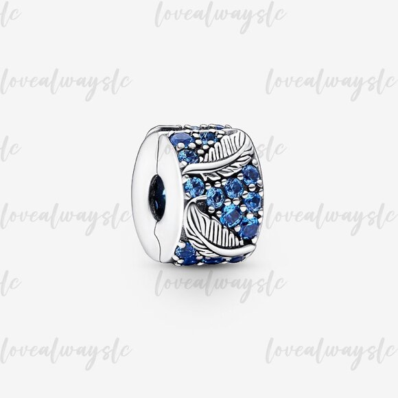 Pandora Curved Feather & Pavรฉ Clip Charm - Picture 2 of 5